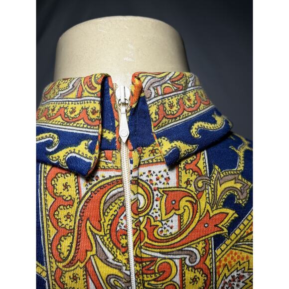 Vintage Hooper Vienna Model Shirt Womens Medium Paisley Austria 70s Blouse Retro - Picture 5 of 13
